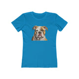 American Bulldog Women's Slim Fitted Ringspun Cotton Tee