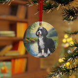 Portuguese Water Dog Christmas Tree  Metal Ornaments