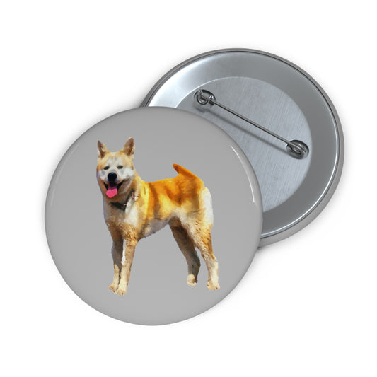 Akita Metal Pinback Buttons - Whimsical Artistry