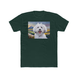 Coton de Tulear Men's Fitted Cotton Crew Tee