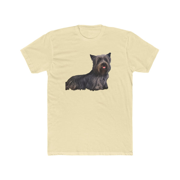 Skye Terrier  -  Men's Fitted  Cotton Crew Tee