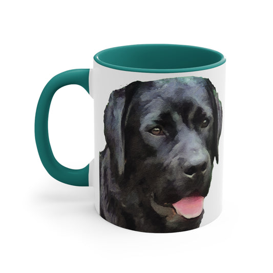 Black Labrador Retriever 'Rizzo' Accent Coffee Mug, 11oz