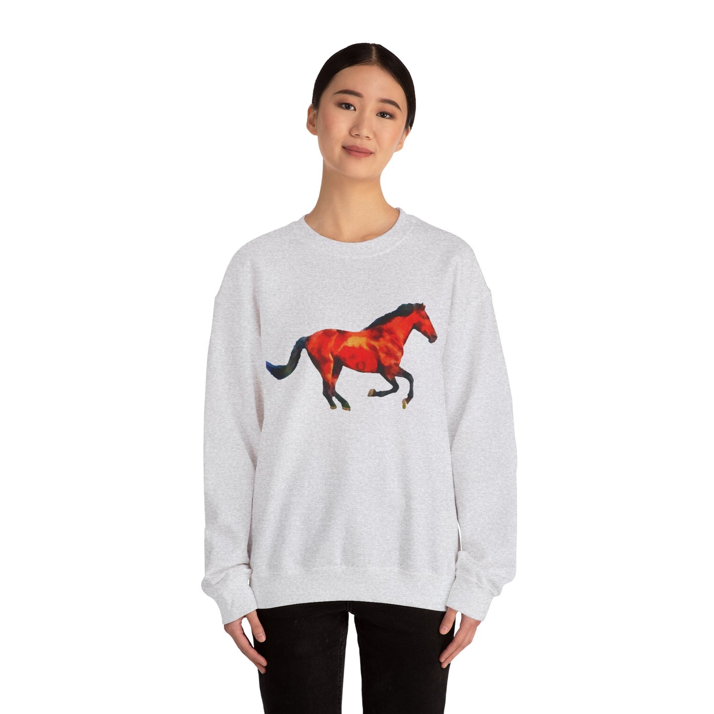 Horses 'Old Red' Unisex 50/50 Crewneck Sweatshirt