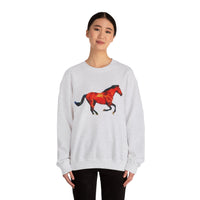 Horses 'Old Red' Unisex 50/50 Crewneck Sweatshirt