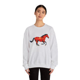 Horses 'Old Red' Unisex 50/50 Crewneck Sweatshirt