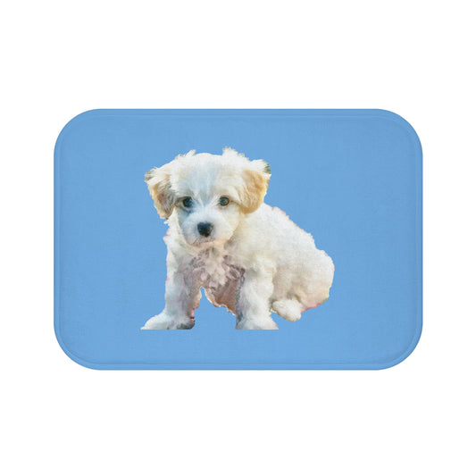 Elegant Bichon Frise Bathroom Rug Mat
