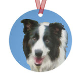 Border Collie 'Archie' Metal Ornaments