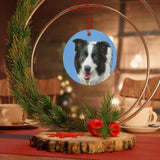 Border Collie 'Archie' Metal Ornaments