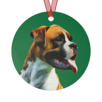 Boxer 'Cooper' Metal Ornaments - Add Charm and Whimsy to Your Holiday Decor - Cr