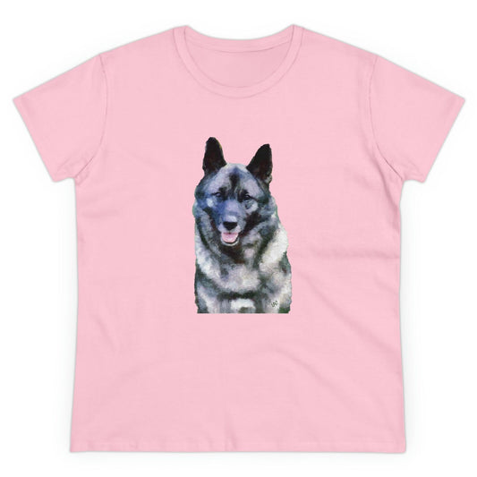 Norwegian Elkhound Women's Midweight Cotton Tee