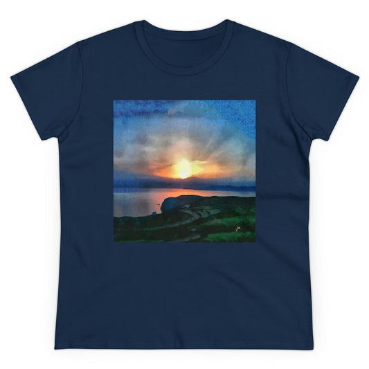 Sifnos (Greece) Sunset - Women's Midweight Cotton Tee