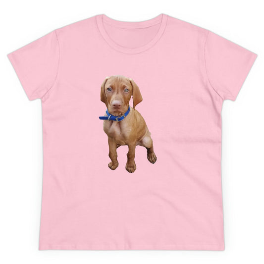 Hungarian Vizsla 'Augie'Women's Midweight Cotton Tee