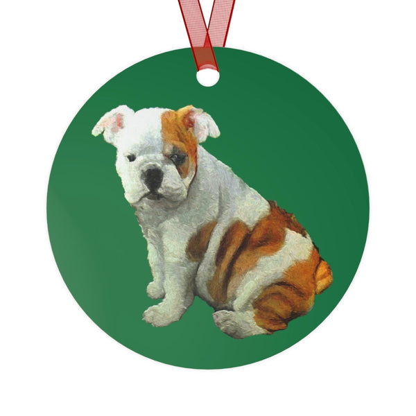 Bulldog 'Bugsy' Metal Ornaments - Add Whimsy to Your Tree - Durable an