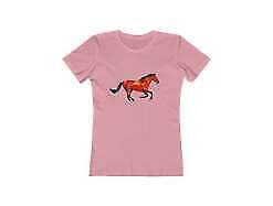 Horse 'Old Red' Women's Slim Fit Ringspun Cotton T-Shirt