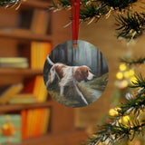 Irish Red & White Setter Metal Ornaments