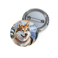 Chinook 'Sled Dog' Fashion Jewelry Pin Buttons