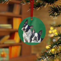 Boston Terriers 'Skipper & Dee Dee' Metal Ornaments - Add Playful Charm to Your