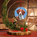 Brittany Spaniel 'Gunner' Metal Ornaments - Add Whimsy and Charm to Your Tree -