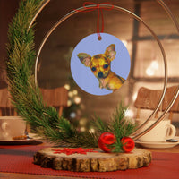 Chihuahua 'Belle' Metal Ornaments - Add Some Whimsical Charm to Your Holiday Dec