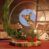 Chihuahua 'Belle' Metal Ornaments - Add Some Whimsical Charm to Your Holiday Dec