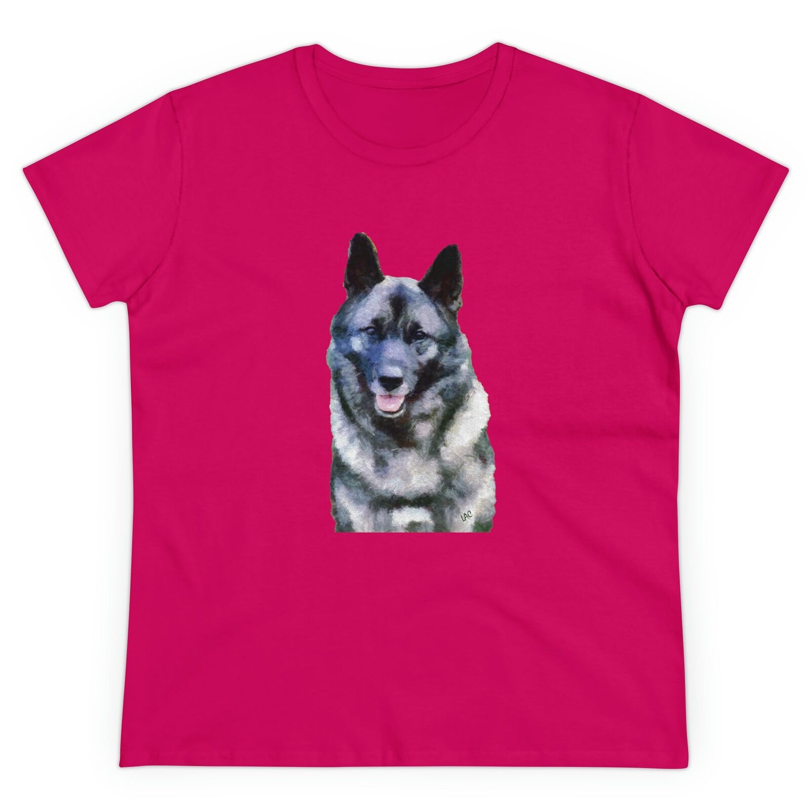 Norwegian Elkhound Women's Midweight Cotton Tee