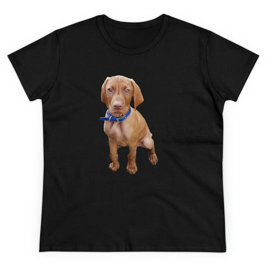 Hungarian Vizsla 'Augie'Women's Midweight Cotton Tee
