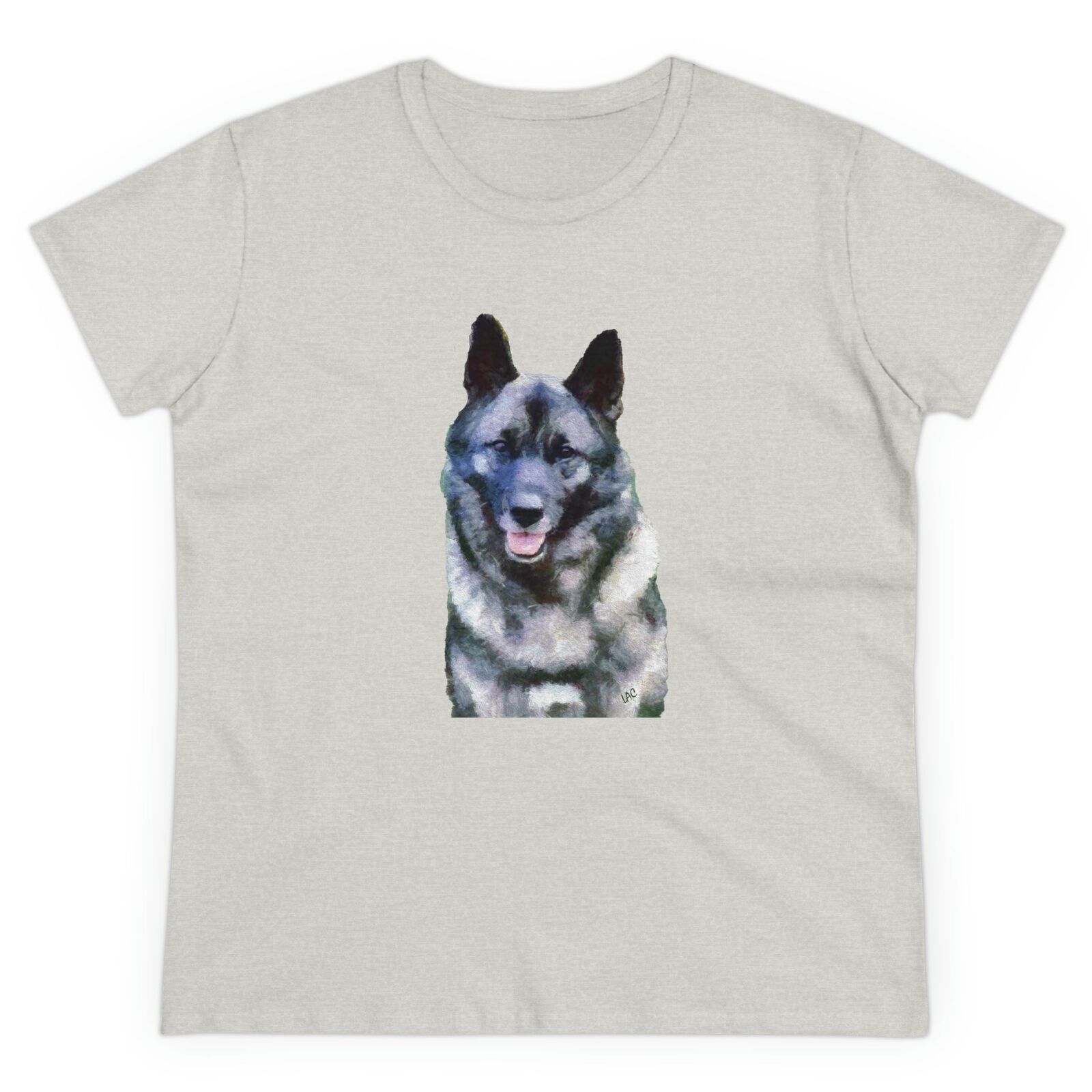 Norwegian Elkhound Women's Midweight Cotton Tee