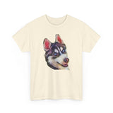 Siberian Husky 'Iditarod' Unisex Heavy Cotton Tee