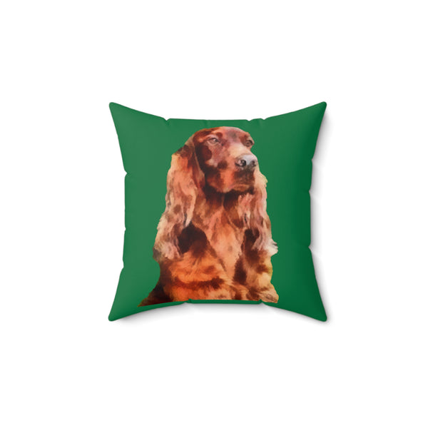 Irish Setter 'Shamus'  -  Spun Polyester Throw Pillow