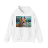 Icelandic Sheepdog Unisex 50/50 Hooded Sweatshirt