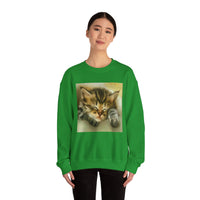 Sleepy Brucie the Cat - Unisex 50/50 Crewneck Sweatshirt