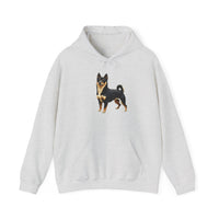 Black & Tan Shiba Inu  -  Unisex 50/50 Hooded Sweatshirt