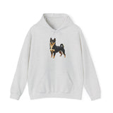 Black & Tan Shiba Inu  -  Unisex 50/50 Hooded Sweatshirt