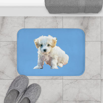 Elegant Bichon Frise Bathroom Rug Mat