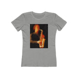 The Saxophonist - Women's Slim Fit Ringspun Cotton T-Shirt