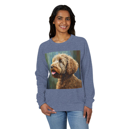 Labradoodle Unisex French Terry Raglan Crewneck