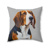 American English Coonhound Spun Polyester Square Pillow