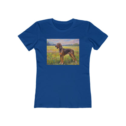 Plott Hound Slim Fitted Women's Ringspun Cotton Tee