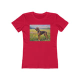 Plott Hound Slim Fitted Women's Ringspun Cotton Tee