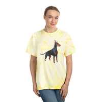 Doberman Pinscher Unisex Tie-Dye Tee, Cyclone