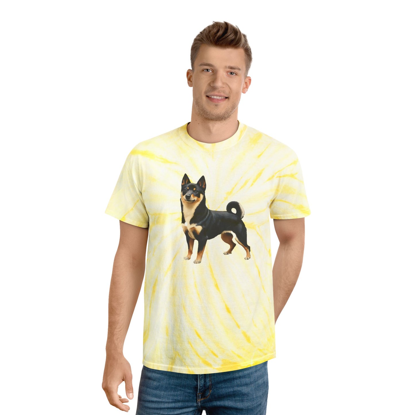 Black & Tan Shiba Inu - Tie-Dye Tee, Cyclone