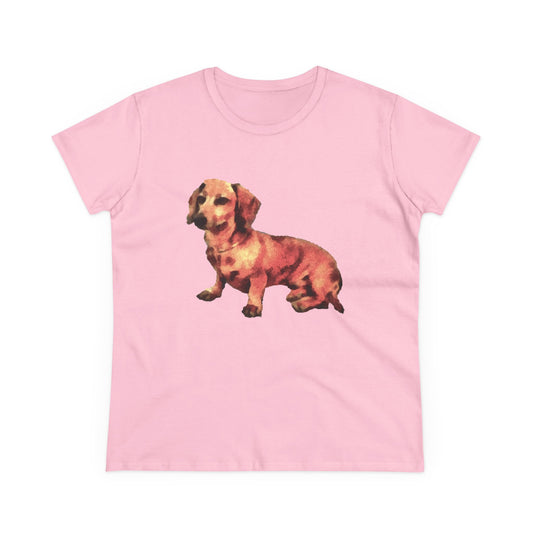 Dachshund 'Simone' Women's Midweight Cotton Tee