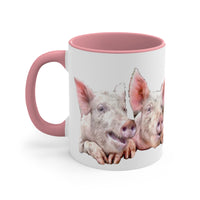 Pigs 'A Jowly Good Time' Accent Coffee Mug, 11oz