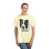 Border Collie #2 - Unisex Cotton Tie-Dye Tee, Cyclone
