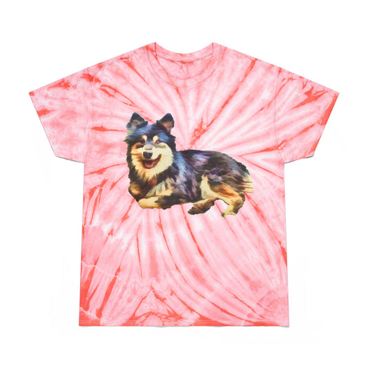 Finnish Lapphund Unisex Cotton Tie-Dye Tee, Cyclone
