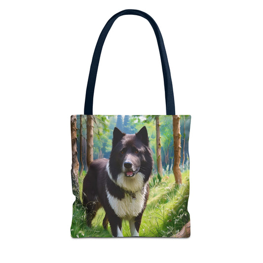 Karelian Bear Dog Polyester Tote Bag (AOP)