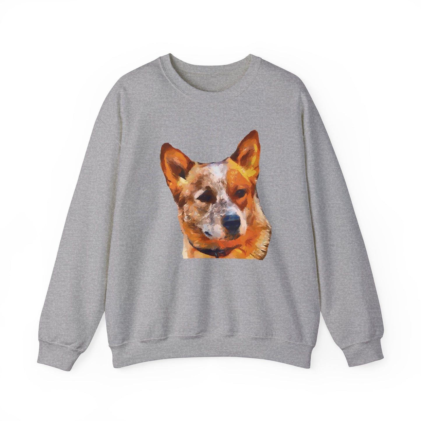Snuggle Up in Style: Red Heeler - Australian Cattle Dog Unisex Crewneck Sweatshirt