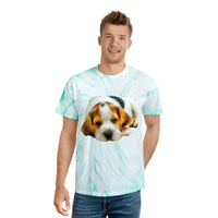 English Foxhound 'Sasha' Unisex Cotton Tie-Dye Tee, Cyclone