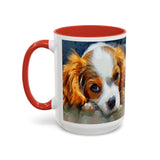 Cavalier King Charles Puppy - Accent Coffee Mug - 2 Sizes