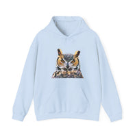 Great Horned Owl 'Hooty' Unisex 50-50 Hoodie